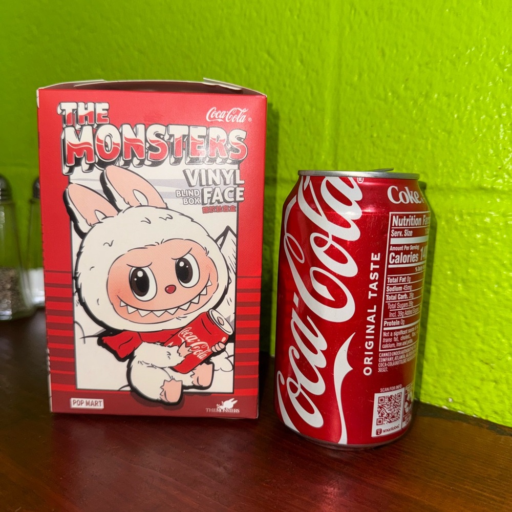 Coca-Cola Secret Edition Vinyl Figure with Red Can -Labubu